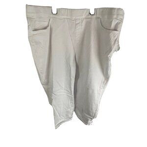 Soft Surroundings White Ultimate Denim Pull On Crop Pants Size 3X NWT!
